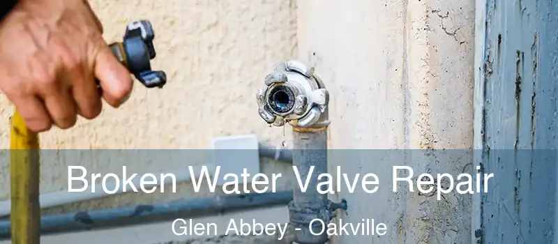 Broken Water Valve Repair Glen Abbey - Oakville